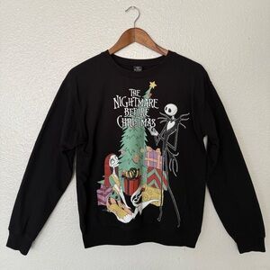 Disney Black Crewneck Sweater with The Nightmare Before Christmas Design size S
